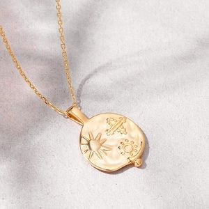 18k Gold Plated Coin Necklace